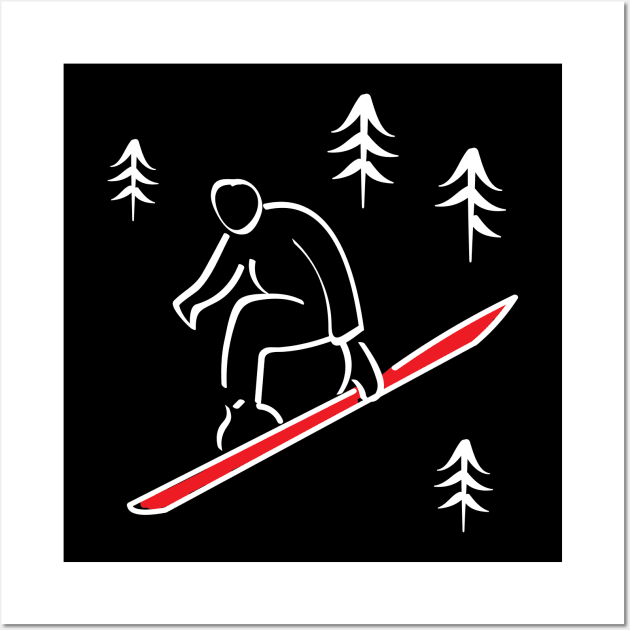 Snowboarder Illustration Wall Art by whyitsme